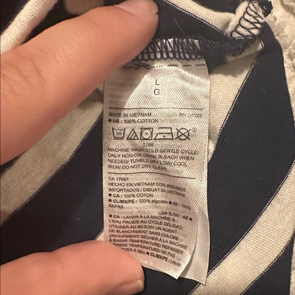 Old Navy Navy and White Striped Blouse - Picture 5 of 5